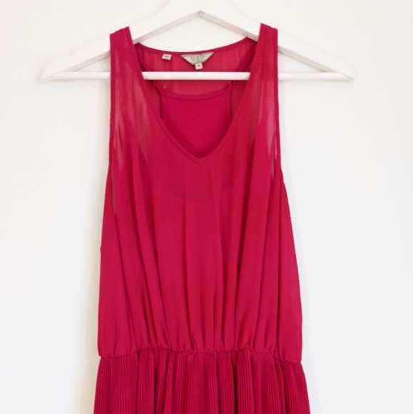 GUESS Kaleidos Sleeveless Pleated Dress M - Picture 4 of 7
